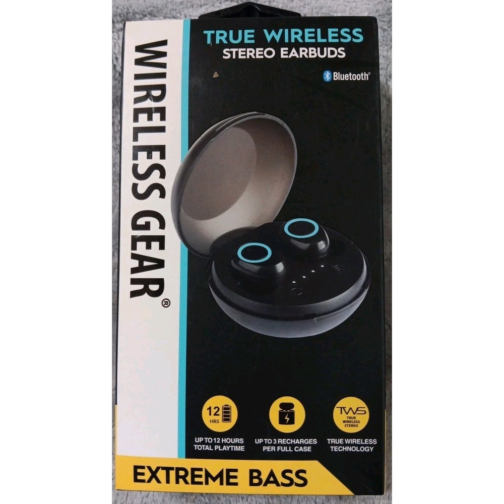 Wireless Gear True Wireless Stereo Earbuds Charging Case Bluetooth Extreme‎ Base